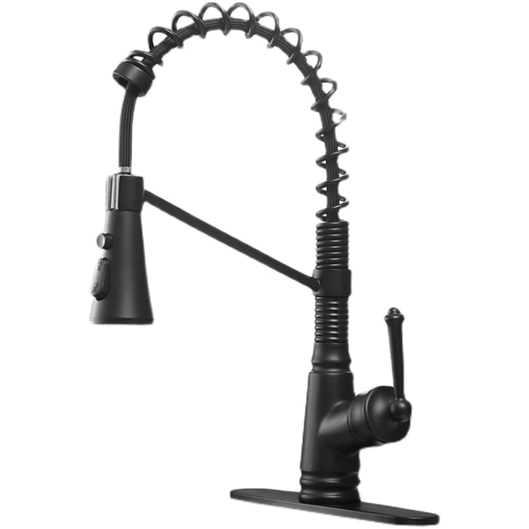 Mitigeur de cuisine noir à douchette extractible 3 modes pour simplifier la vaisselle