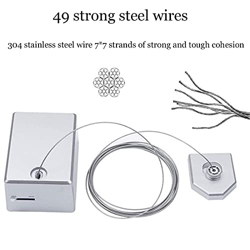 XYEJL Retractable Washing Line, Clothes Line 4.2 Meters Stainless Steel Strings, Adjustable Clothing Rope Wall Mounted,laundry Drying Clothesline for Indoor Outdoor,Pink - Image 4