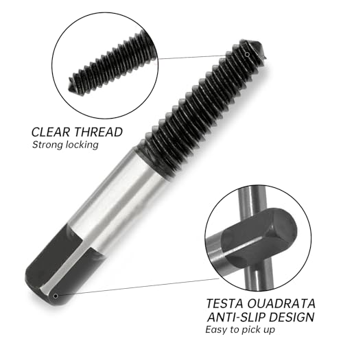 5 Stück Schraubenausdreher Set,Linksausdreher Profi,Ausdreher Set,Linksbohrer Werkzeug,Schraubenlöser mit Transparenter Kunststoffbox,Screw Extractor für Beschädigte Schrauben und Rohre