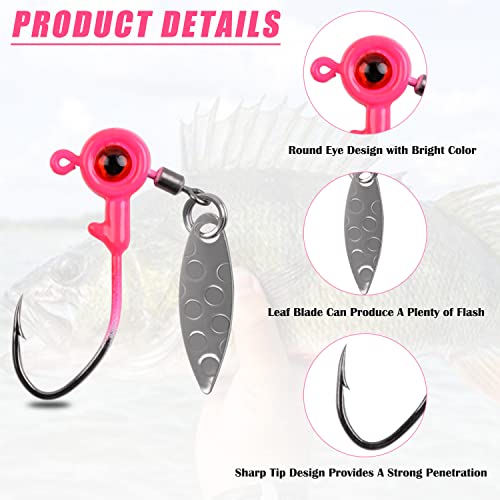 Leurres de crappie peints roses pour vos sorties de pêche en eau douce