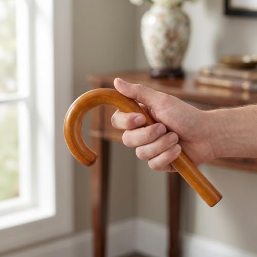 Mango de madera J Stick para paraguas de bastón y repuesto de accesorios 4