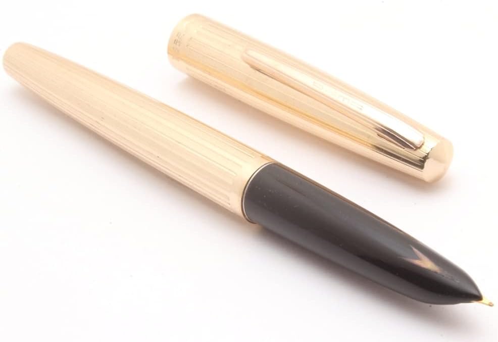 Ledos Hero Brilliant Full Gold Plated Fountain Pen With Fine Nib Golden Arrow Embedded on Grip