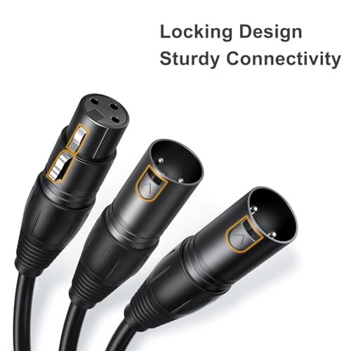 Image of Balanced XLR Splitter Dual XLR Male to 1XLR Female XLR Y-Split Patch Cable