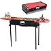 Barbecue À Charbon Pliant Portable, BBQ Charbon De Bois Pliable, Grill Démontable Avec Double Ailes Pour 6-13 Personnes Pour Barbecue De Jardin Extérieur Camping Avec Poêle Antiadhésive
