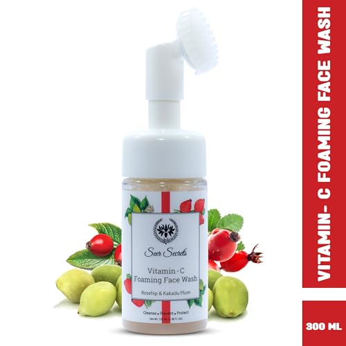 Image of Seer Secrets Vitamin Foaming Face Wash Brightening face,Vitamin C for Clean Clear & Bright Skin | No Parabens & Sulphates | Vegan & Cruelty Free All Skin Type 120 ml