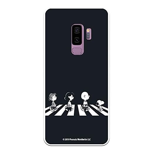 Funda para Samsung Galaxy S9 Plus Oficial de Snoopy Personajes Beatles para Proteger tu móvil. Carcasa para Samsung de Silicona Flexible con Licencia Oficial de Peanuts.