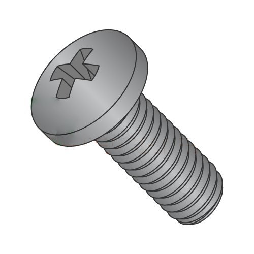 M4-0.7 x 8 mm Machine Screws/Phillips/Pan Head/Steel/Black Oxide / DIN7985A (Carton: 2,000 pcs)