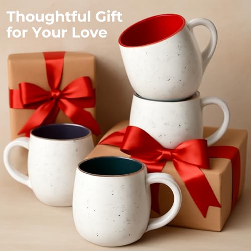 LIFVER 20oz Ceramic Coffee Mugs Set of 4