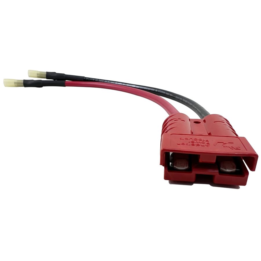 Miniatura 4 de RCPW Arnés de reparación de conector de alimentación de batería Anderson SB50 rojo 50A con cables, utilizado para compradores SaltDogg Salt Spreader