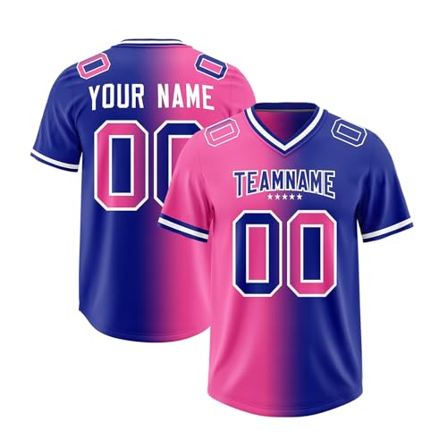 Camiseta de fútbol personalizada con número de nombre, camisetas de práctica para hombres, mujeres, jóvenes y niños, 4-Rosa, S