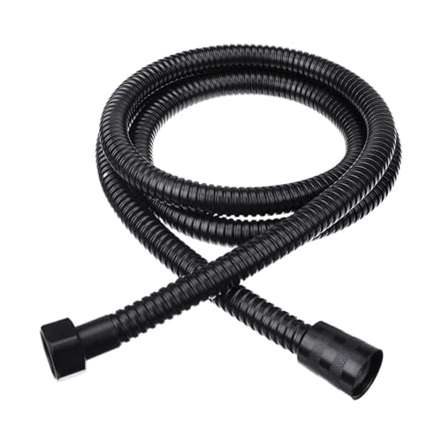 Manguera Ducha Manguera de ducha negra/plateada/dorada for baño, mano, accesorios tubería agua, cabezal repuesto, manguera(Black 2.0m)