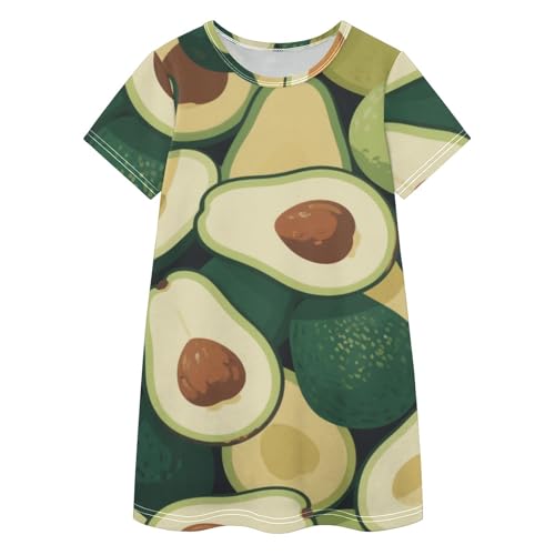 Vestido de verano para niñas de 2 a 8 años color verde aguacate
