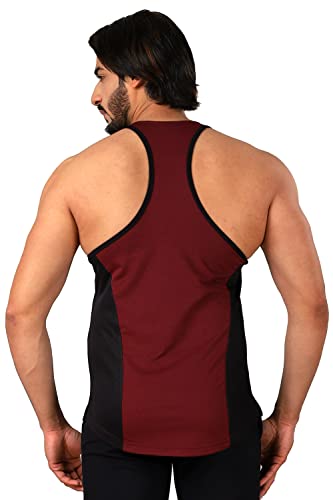 Image of DECISIVE Fitness Men's Round Neck Gym Y-Back Designer Vest