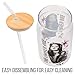 Silver Buffalo Buffy the Vampire Slayer The Chosen One Glass Jar Tumbler with Bamboo Lid and Glass Straw, 16 Ounces
