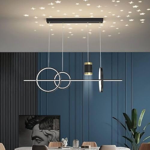 Image of LED Chandelier for Dining Table, Height-Adjustable Hanging Lamp for Breakfast Table, Hanging Light for Home Decoration