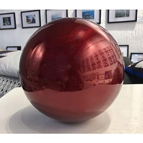 Homdsim 35Cm/14Inch Diameter Gazing Globe Mirror Ball,Red Stainless Steel Polished Reflective Smooth Garden Sphere,Colorful And Shiny Addition To Any Garden Or Home #TOP1