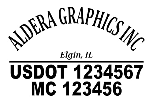 Custom US DOT Trucking Decal Sticker – Waterproof Vinyl Truck USDOT/MC/GVWR/VIN Numbers Sign – Customizable Size & Color for 18-Wheeler, Tow Truck, Van Fleet (Made in USA)