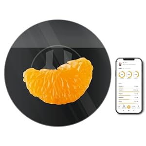Portable Food Scale. Tracks Calories, Nutrition, Cholesterol, Micros, Macros for Weight Loss, Holistic Health, Diabetes, Keto, Meal Prep. Use with The Gourmetmiles App.