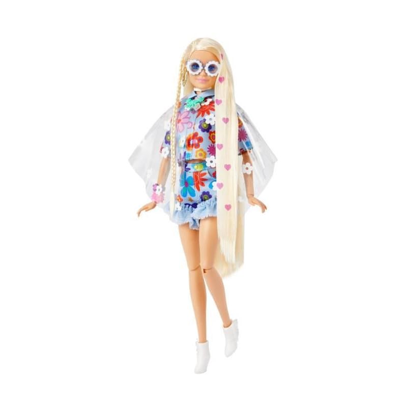 Muñeca Barbie Extra con accesorios y ropa floral miniatura 4