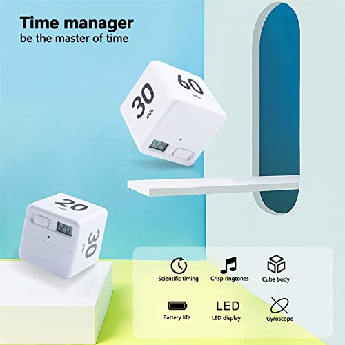 Cube Timer, Kitchen Timer For Time Management And Countdown Settings 15-20-30-60 Minutes #TOP6