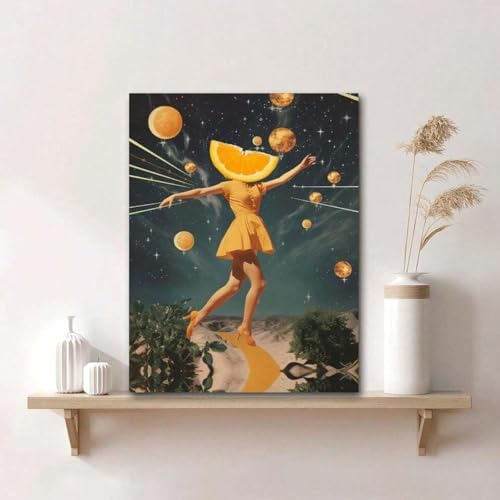 Impression sur toile vintage d'art céleste grand format - 2