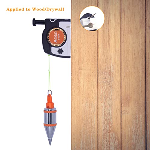 HCCMLOVE Prumo magnético – 425 g com corda de 4,5 m, carretel de linha usado na construção pode esti