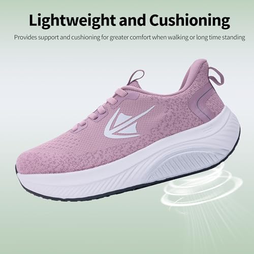 Image of RomenSi Wide Toe Box Shoes Women Arch Support Walking Shoes Comfortable Wide Width Tennis Sneakers for Plantar Fasciitis Relief US 6-11