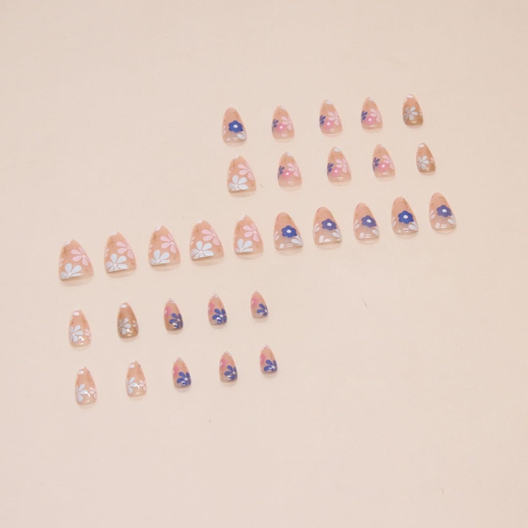 SXVME French False Nails Short Almond - Image 3