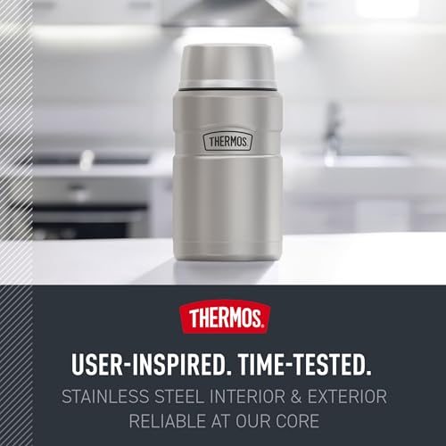 Image of THERMOS Stainless King Vacuum-Insulated Food Jar, 24 Ounce, Matte Green