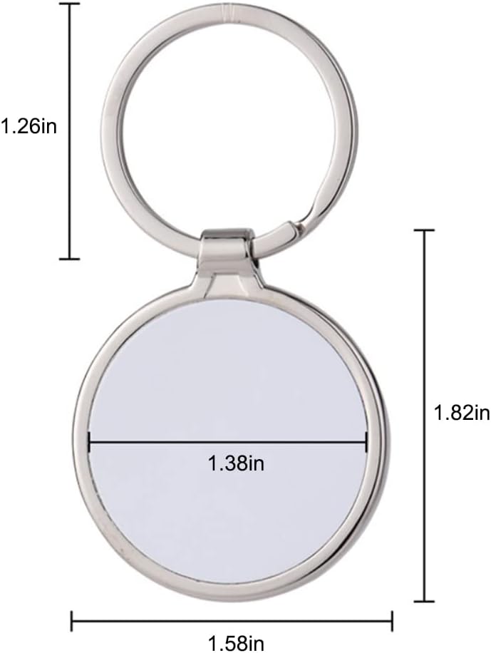 10 Pcs Sublimation Blank Keychain Metal Heat Transfer Keychain with Key Rings Key Chain Pendant for DIY Craft Supplies - Image 2