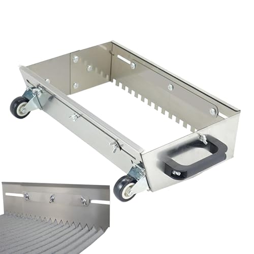 Peine de mortero ajustable con muescas, herramienta de nivelación de azulejos con ruedas para suelos grandes y azulejos de mampostería