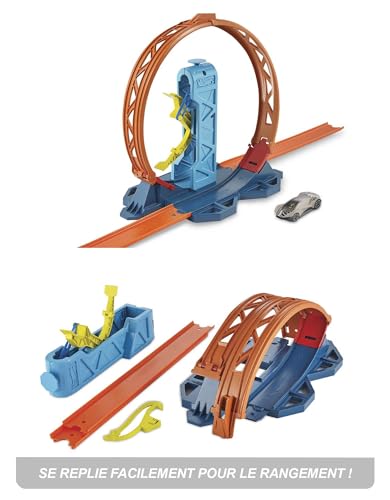 Hot Wheels Track Builder Unlimited Coffret Lanceur et Looping avec connecteurs et Une Voiture Incluse Jouet pour Enfant GLC90 - vue 5
