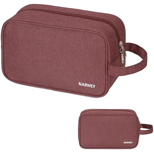 Narwey Travel Toiletry Bag for Women, Dopp Kit Men, Bathroom, Medicine Bag