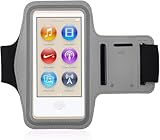 Premium Water Resistant Gym Sports Workout Wrist Band Strap Armband Case for Apple iPod Nano 7th 8th Generation (Gray)