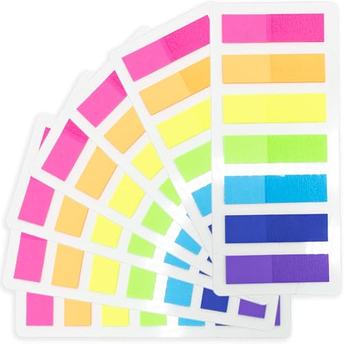 Notas Pegatinas Marca Páginas,Conjuntos Marcador de Página Pestañas De Índice,Pegatinas de Texto Película Transparente,Marca Páginas,para Etiquetas Separador Guías De Índice