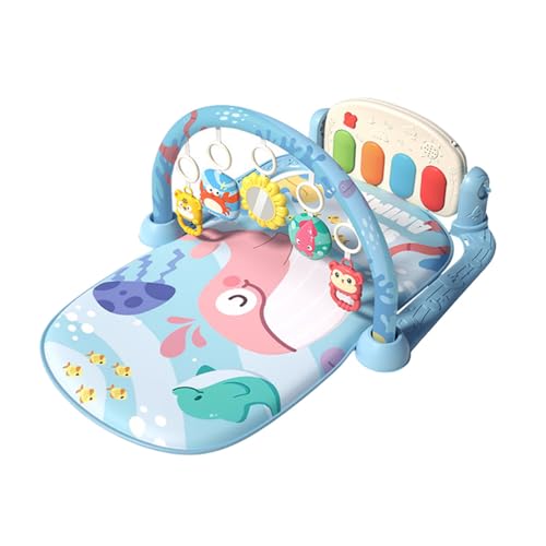 SOLLENT ベビージム プレイマット 音楽 おもちゃ付き ベッドメリーベビージム 0か月~ 赤ちゃん 幼児 ベビー ジム メリー 男女共用 取り外す可能 知育おもちゃ 幼児用寝具 出産祝い 新生児 3ヶ月から対象 (Z)