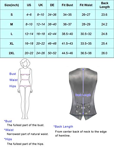 Kancy Kole Womens Vintage Waistcoat Vest Button Down Dressy Vests(S, Grey) #TOP3