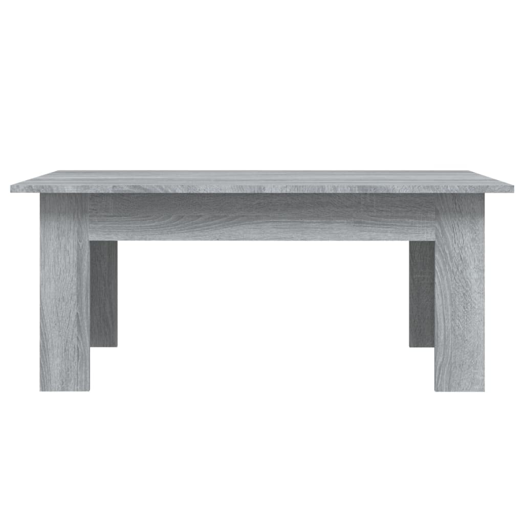 Homgoday Table basse grise Sonoma 100 x 60 x 42 cm en bois d'ingénierie, table d'appoint pour salon, salle de réception d'invités, chambre à coucher et mobilier de bureau