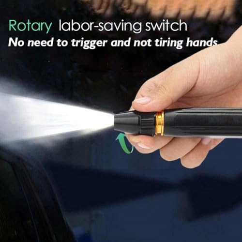 Image of Water Spray Gun for Car Wash Bike Washing Gun for 1 /2 inch Hose Pipe High Pressure Water Gun Nozzle Adjustable Car Washer Gun Brass Jet Water Spray Nozzle for Garden & Window (BLACK NOZZLE)