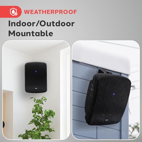 Image of Pyle Outdoor Waterproof Wireless Bluetooth Speaker - 6.5 Inch Pair 2-Way Weatherproof Wall /Ceiling Mounted Dual Speakers w /Heavy Duty Grill, Universal Mount, Patio, Indoor Use - PDWR64BTB Charcoal