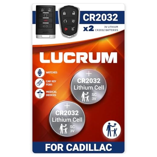 Key Fob Battery Replacement for Cadillac, 2PCs CR2032 Batteries for Car Remote Key for Cadillac ATS CT6 CTS DTS ELR Escalade SRX STS XTS 2010-2021 CR 2032