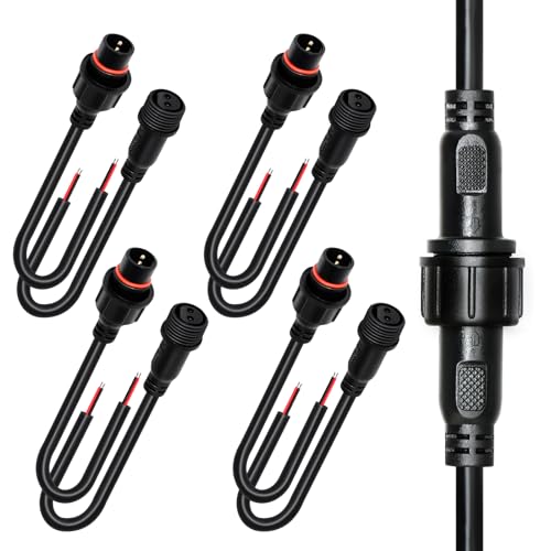 Connecteur LED 2 broches 18 AWG IP65 étanche mâle femelle