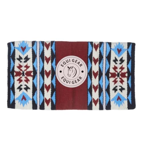 EQUIEMPRESS Western Ranch Saddle pad/New Zealand Wool Horse Western Saddle Blanket Top Wool Pad Sensor Flex (Customization Available) AN-278 (34