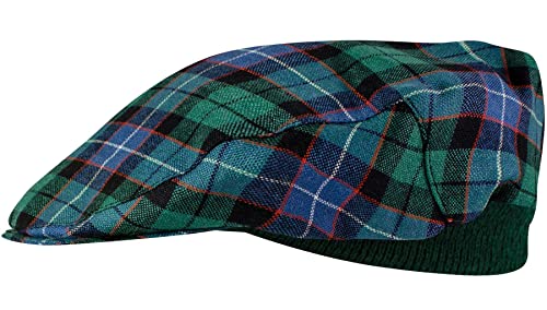Casquette plate tartan Russell pour hommes et femmes avec bande élastique confortable