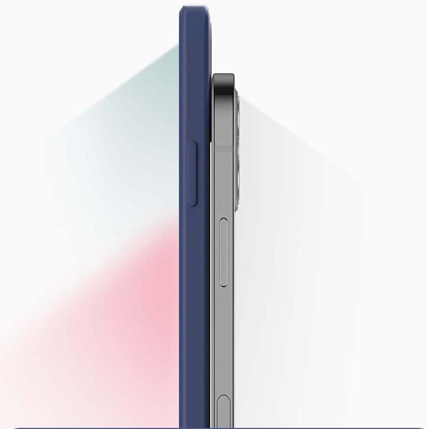 SCHIK Funda trasera totalmente envuelta, para Apple iPhone 13 Mini (2021) de 5.4 pulgadas, a prueba de golpes, fácil de limpiar, funda de silicona líquida [protección de pantalla y cámara] (color: