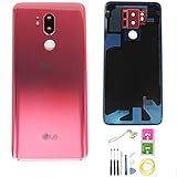 G7 Back Glass for L-G G7 ThinQ Waterproof Battery Back Cover+Camera Lens Cover/OEM Rear Panel Back Glass Replacement with G7 ThinQ G710ULM G710VMX G710PM LMG710TM/VM All Version (Red) -  Biu-Boom