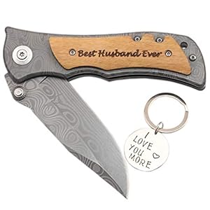 Corfara Engraved Pocket Knife Best Husband Ever, Husband Gifts from Wife, Husband Birthday Gifts, Gifts for Husband…