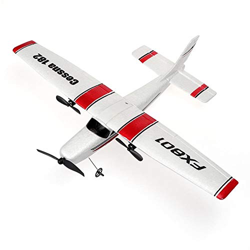 dissylove DIY RC Airplane Toy - EPP Crafts Outdoor Electric Foam RTF Radio Beginner Entry Level FX801 Glider Remote Control Tail Pusher Quadcopter Plane Model RC Drone for Kid