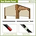 FLORALEAF 8'×12' Pergola Shade Cover Universal Replacement Canopy for Outdoor Patio Porch Backyard Gazebo with Grommets Weighted Rods