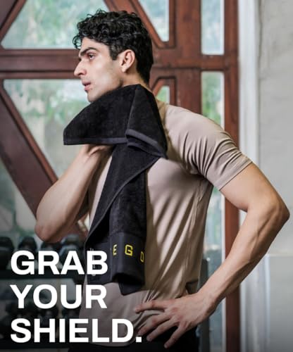Image of TEGO Fit Anti-Microbial Gym Towel | 600 GSM | Ringspun Cotton | Odour-Free, Super-Absorbent | for Gym, Sports & Equipment Protection | 30x16 inch | Hygiene Control